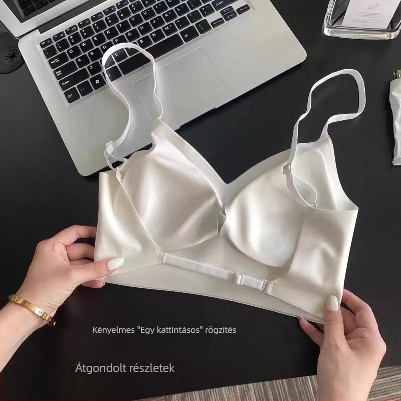 Nyári vékony U-formájú melltartó nőknek, nyitott hátsó rész, kis mellem, push-up, anti-sag, nyom nélkül