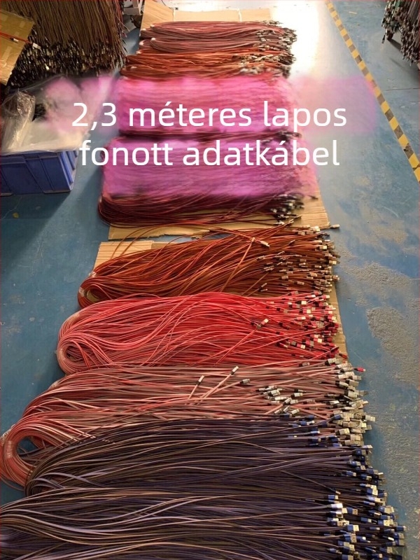 Nylon szövött USB töltő- és adatkábel Lightning, Micro-USB és USB-C csatlakozókkal, 2 m vagy 3 m hosszú.