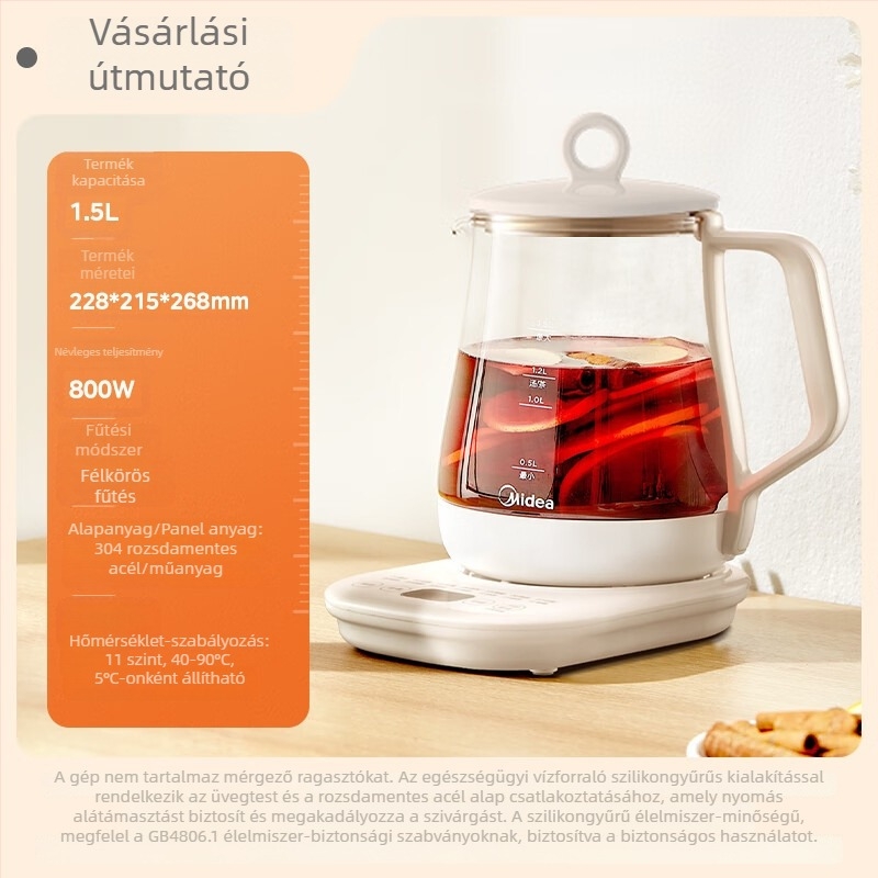Midea MK-Y12Q Virágtea Multifunkcionális Teáskanna, Elektromos