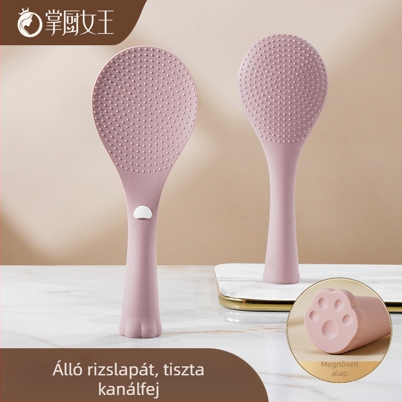 Szilikon főzőkanál és rizs spatula, hőálló, tapadásmentes, élelmiszer-minőség