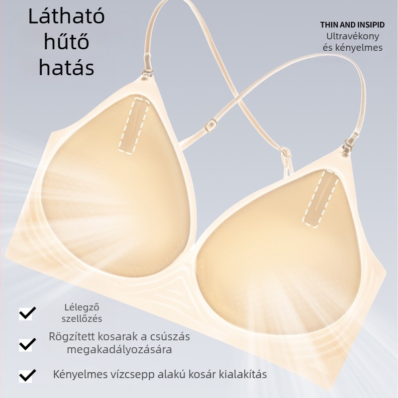 Keresztezett hátsó melltartó nőknek kis méretű mellekhez, lélegző, kényelmes, vékony fazon, formázó hatás