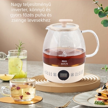 Otthoni használatra szánt egészségvédő tea- és vízforraló, multifunkciós, teljesen automata, üvegből készült, tea és forró víz céljára, kétfunkciós gőzölés és párolás