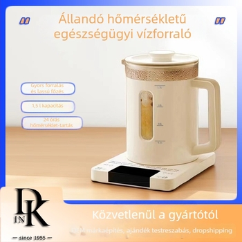 Üvegből készült egészséges teáskanna otthonra és irodába, elektromos víz- és teáskanna, többfunkciós teakészítő
