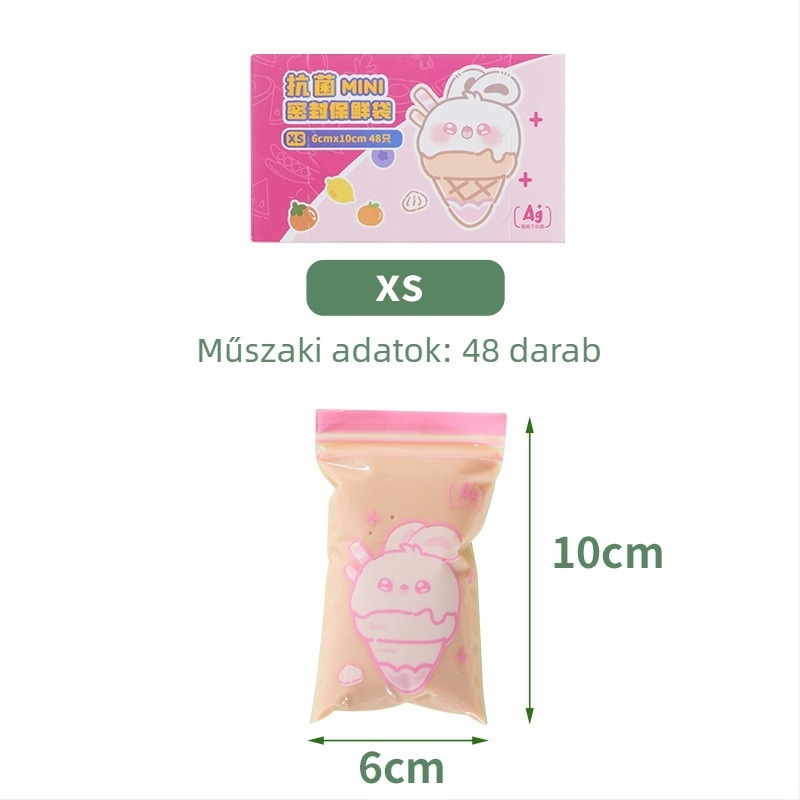 Élelmiszer-minőségű zárható snack zacskók babáknak, adagolt gyümölcsös nassolnivaló tárolására, frissesség megőrzése