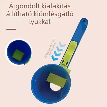 Fehérje por mérőkanál tölcsérrel, szivárgásmentes, rendetlenkedés nélkül