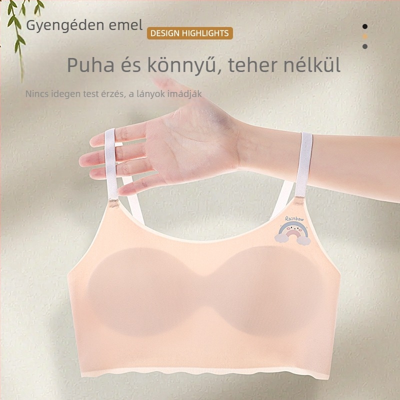 Lányok edző melltartó teljes kosár, 1. szakasz, Ice Silk anyag, fix dupla pántok