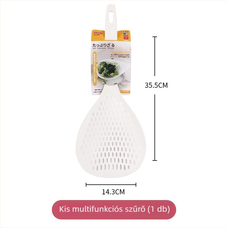 Nylon hosszú fogantyúval tészta- és gombóc-szűrő, hőálló