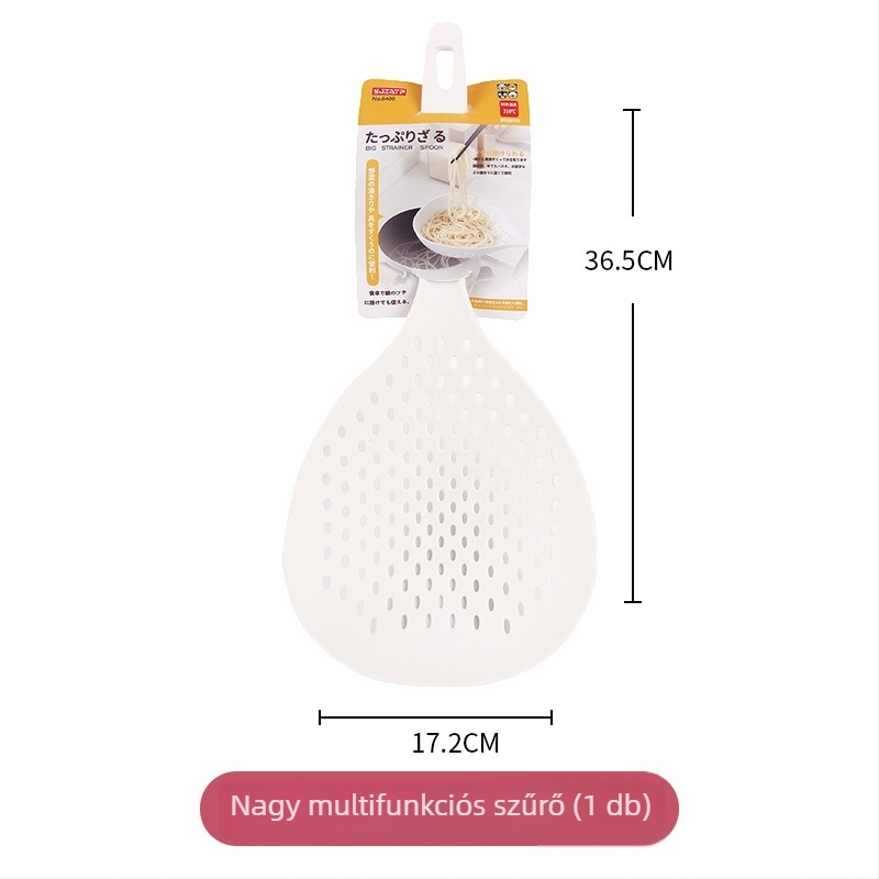 Nylon hosszú fogantyúval tészta- és gombóc-szűrő, hőálló