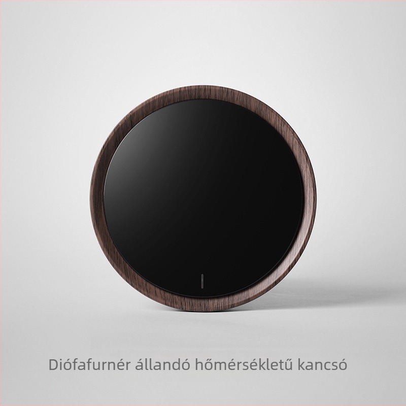 Fa erezetű üvegből készült teamelegítő alátéttel – irodai és otthoni használatra