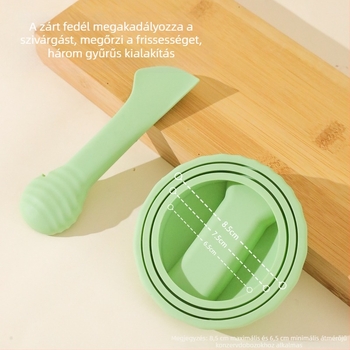 Szilikonból készült jutalomfalat-konzervek fedője és kanalas szedő eszköz kutyáknak és macskáknak
