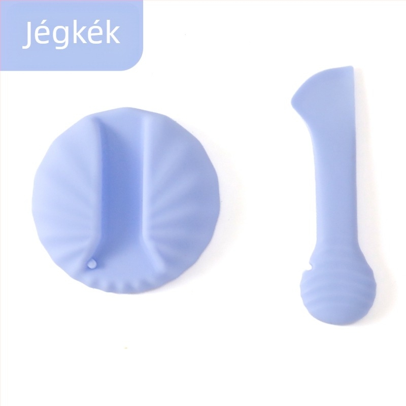 Szilikonból készült jutalomfalat-konzervek fedője és kanalas szedő eszköz kutyáknak és macskáknak