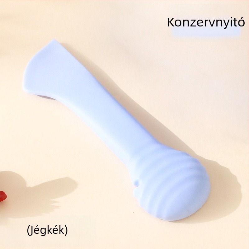 Szilikonból készült jutalomfalat-konzervek fedője és kanalas szedő eszköz kutyáknak és macskáknak