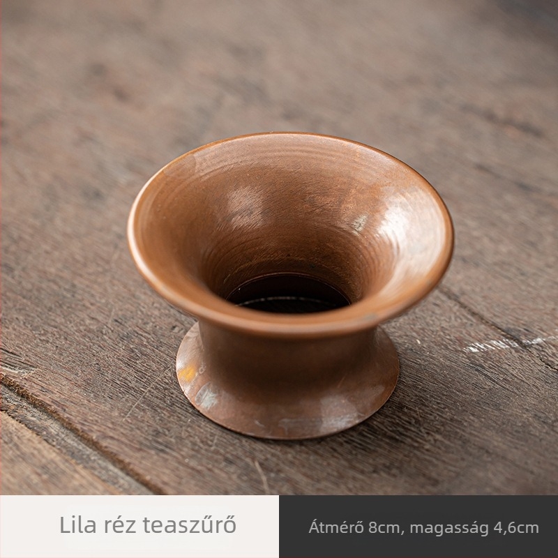 Purpurszínű réz teainfúzor Zisha teáskannához, Kung Fu tea ceremónia kiegészítők, kör alakú tealevél-tölcsér