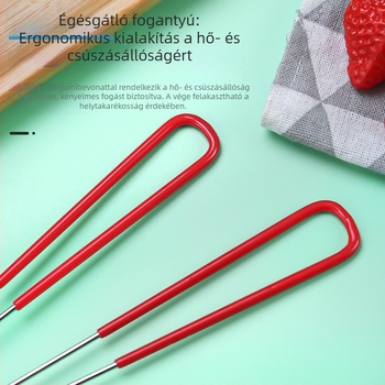 Rozsdamentes acél bubble tea kanál mély hálószűrővel gyöngyök számára