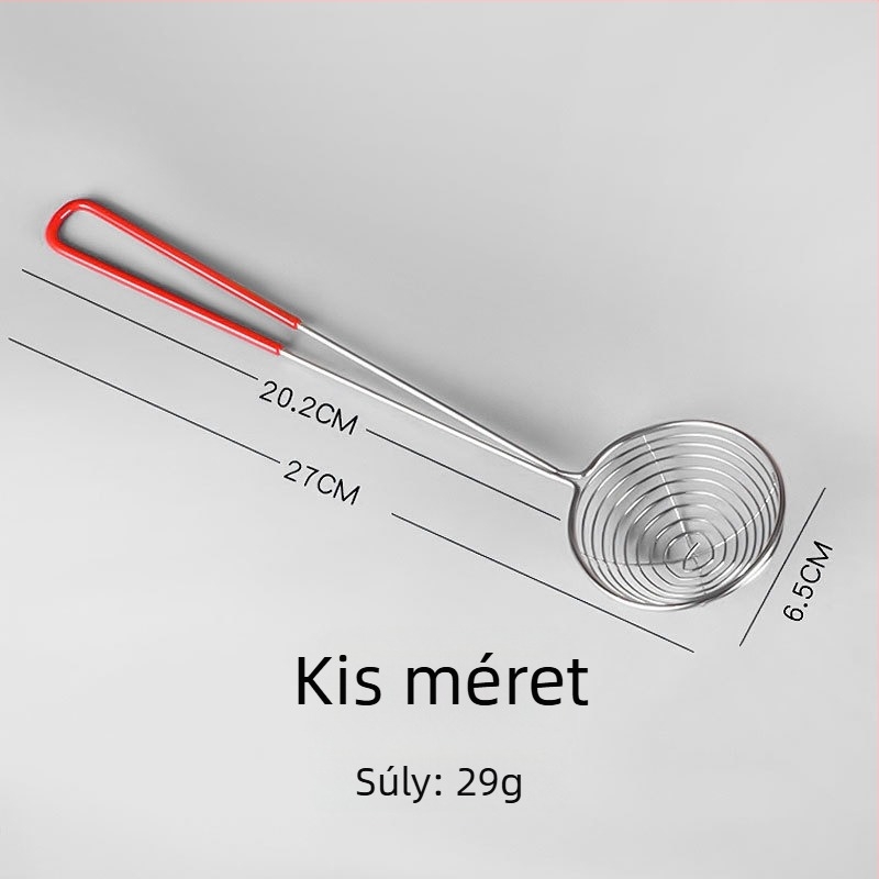 Rozsdamentes acél bubble tea kanál mély hálószűrővel gyöngyök számára