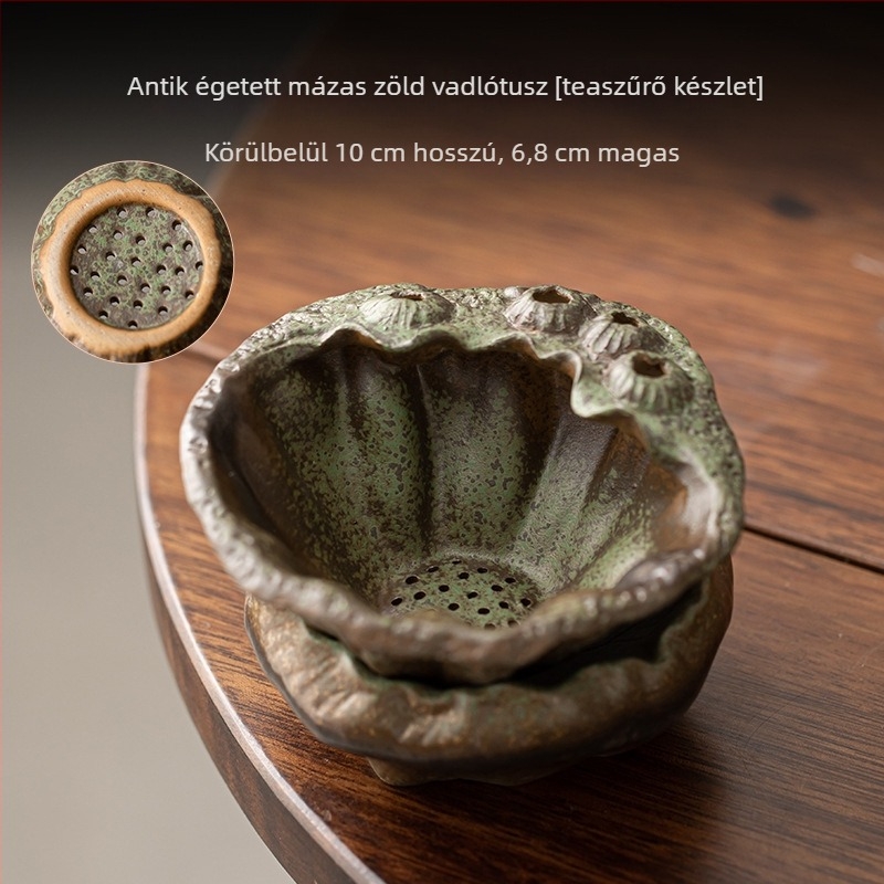 Kínai stílusú otthoni teafilter készlet, teljes kerámia integrált filterrel, teáskészlet-kiegészítők