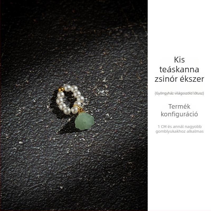 Teáskanna, teáscsésze, lótusz hüvely, kis kristály medál, kínai Zen-stílusú függő dísz, gaiwan-kiegészítő, teaceremónia kiegészítő