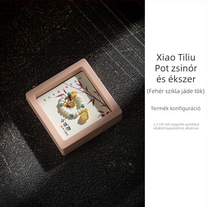 Teáskanna, teáscsésze, lótusz hüvely, kis kristály medál, kínai Zen-stílusú függő dísz, gaiwan-kiegészítő, teaceremónia kiegészítő