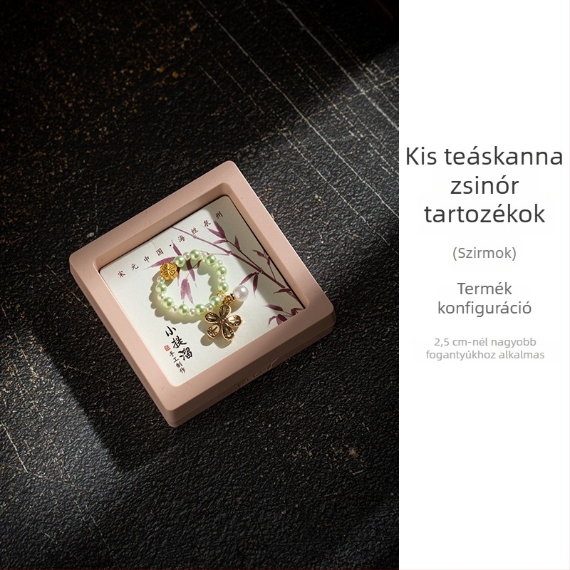 Teáskanna, teáscsésze, lótusz hüvely, kis kristály medál, kínai Zen-stílusú függő dísz, gaiwan-kiegészítő, teaceremónia kiegészítő