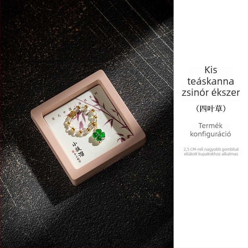 Teáskanna, teáscsésze, lótusz hüvely, kis kristály medál, kínai Zen-stílusú függő dísz, gaiwan-kiegészítő, teaceremónia kiegészítő