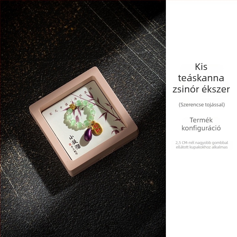 Teáskanna, teáscsésze, lótusz hüvely, kis kristály medál, kínai Zen-stílusú függő dísz, gaiwan-kiegészítő, teaceremónia kiegészítő