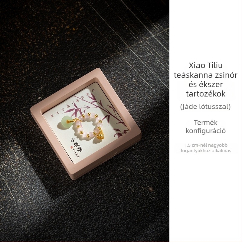 Teáskanna, teáscsésze, lótusz hüvely, kis kristály medál, kínai Zen-stílusú függő dísz, gaiwan-kiegészítő, teaceremónia kiegészítő