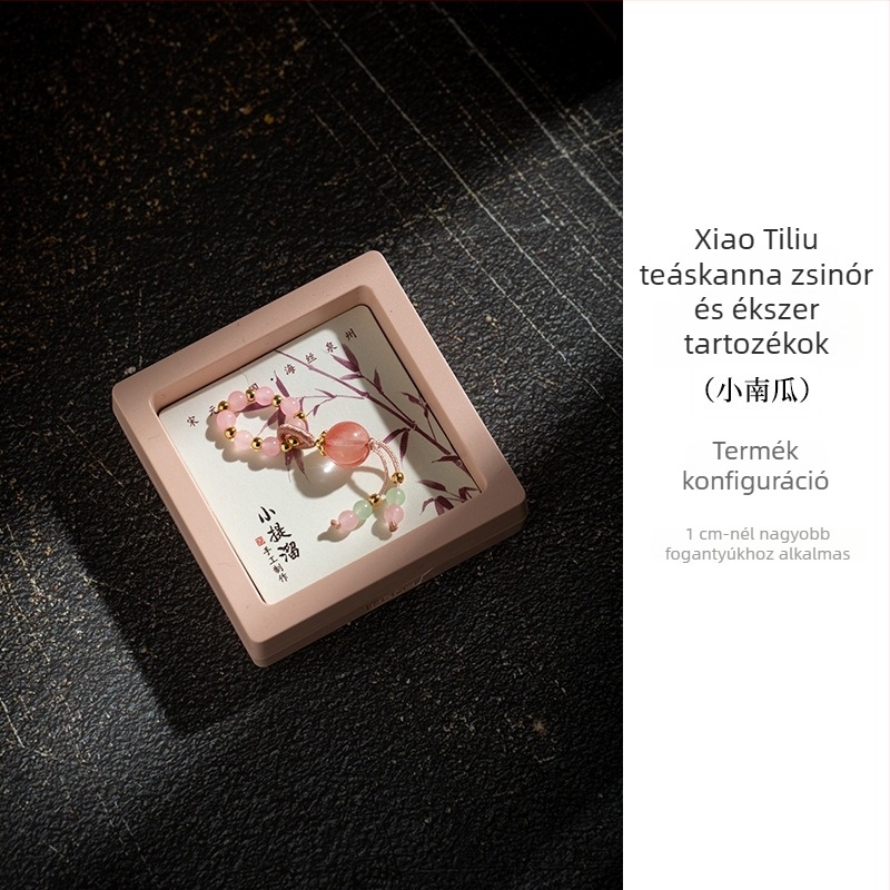 Teáskanna, teáscsésze, lótusz hüvely, kis kristály medál, kínai Zen-stílusú függő dísz, gaiwan-kiegészítő, teaceremónia kiegészítő