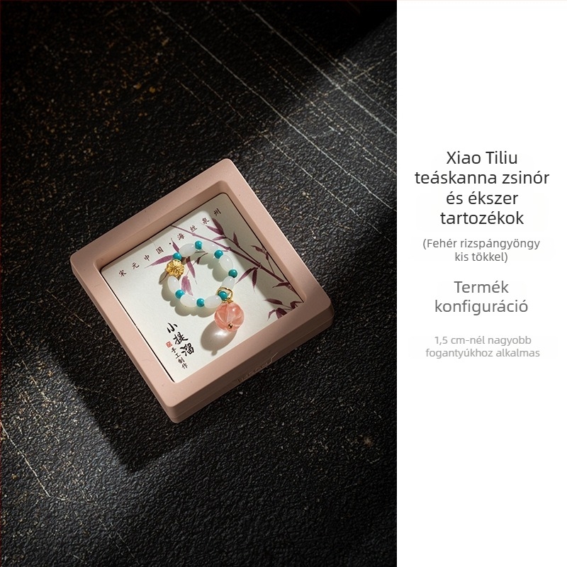 Teáskanna, teáscsésze, lótusz hüvely, kis kristály medál, kínai Zen-stílusú függő dísz, gaiwan-kiegészítő, teaceremónia kiegészítő