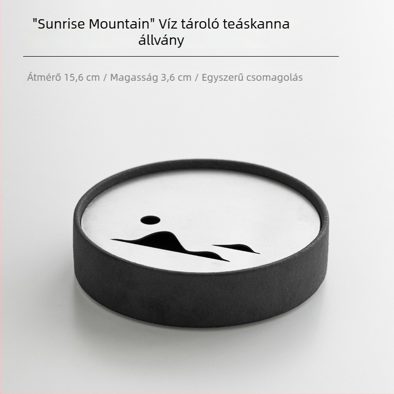 Japán stílusú kovácsoltvas teás készlet teáskanna-tartóval, kis teafőasztallal, teáskannával és rozsdamentes acél elemekkel Gongfu tea ceremóniához.