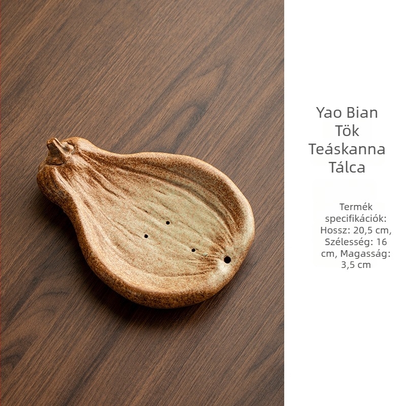 Agyag teás tálca száraz áztatáshoz és víz tárolásához, kis japán retro tea tálca