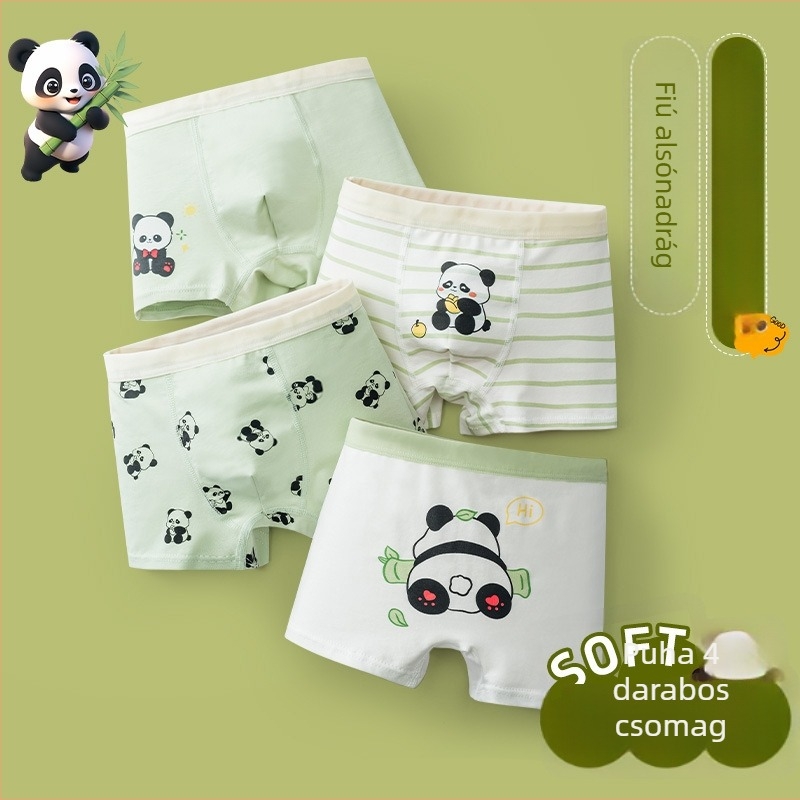 Panda mintás pamut alsónemű fiúknak