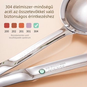 304 rozsdamentes acél habkivevő szűrőhálóval, konyhai használatra
