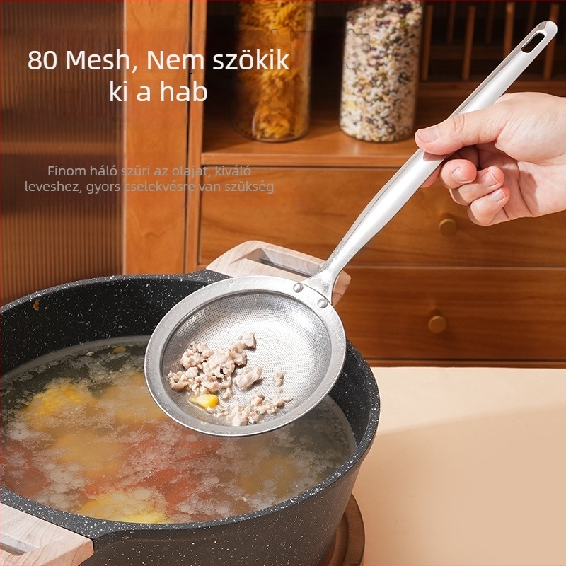 304 rozsdamentes acél habkivevő szűrőhálóval, konyhai használatra