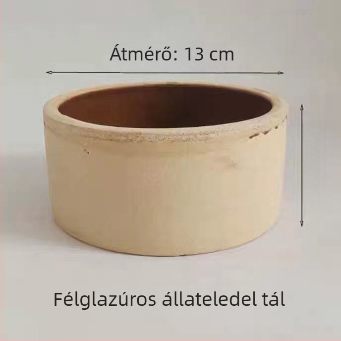 Durva kerámia állateledel- és itatál anti-tip kialakítással