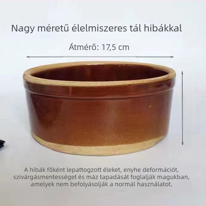 Durva kerámia állateledel- és itatál anti-tip kialakítással