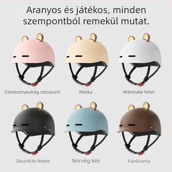 3C-s tanúsítvánnyal rendelkező elektromos kerékpár sisak, uniszex, négy évszakos, aranyos dizájn, ABS anyag
