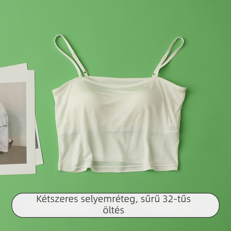 Vékony 100% mulberry selyem csőtop váll nélküli, könnyű nyári női camisole