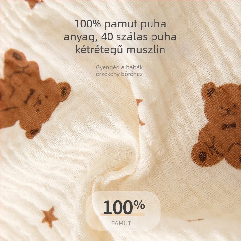 Géz nadrág babáknak, 100% pamut, nyári vékony, hosszú nadrág patentos zárással, újszülötteknek, szúnyogvédelmi