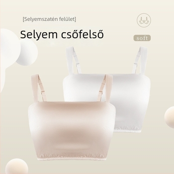 Drót nélküli selyem melltartó latexos töltéssel, 3/4 kosár, vékony formázott kosár, hátoldali dizájn, tavasz–nyár