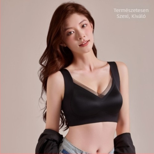 Nylon seamless melltartó selyem béléssel, lélegző és bőrbarát, széles vállpántok, push-up, megereszkedés elleni, kényelmes nyári alsónemű