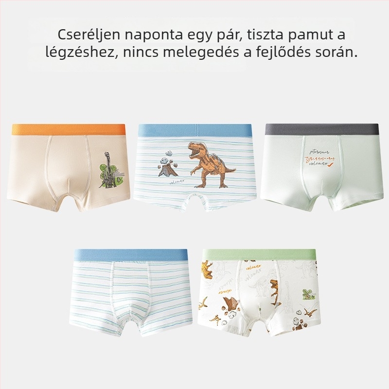 Fiúknak szóló antibakteriális pamut boxer alsó, A osztály, légáteresztő, aktív gyerekeknek