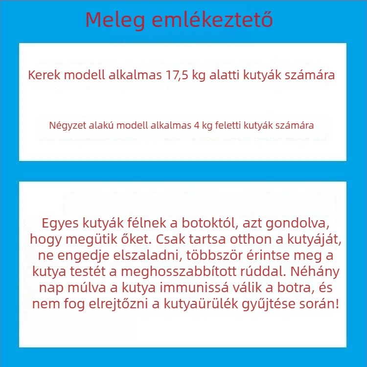 Kutyapiszok gyűjtő egyetlen kattintással, hajtogatott egyszer használatos zacskókkal – automatikus kinti takarítás kis testű kutyáknál