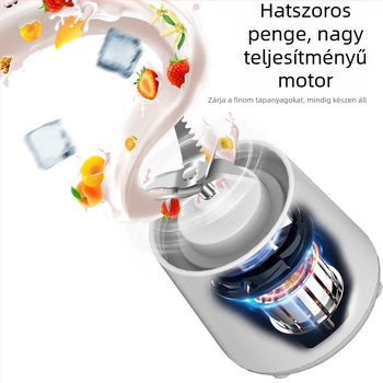 Hordozható, többfunkciós gyümölcs- és zöldséglé készítő pohár, vezeték nélküli elektromos, hat penge, 400 ml