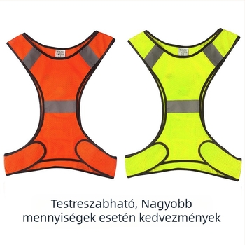 LED-es fényvisszaverő biztonsági mellény éjszakai futáshoz és kerékpározáshoz