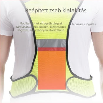 LED-es fényvisszaverő biztonsági mellény éjszakai futáshoz és kerékpározáshoz