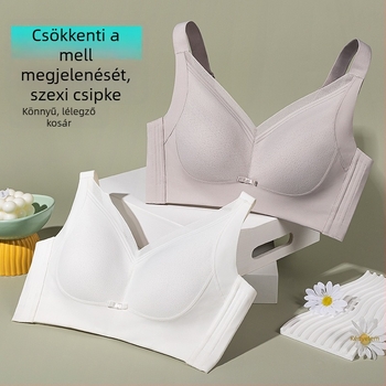 Plusz méretű, teljes kosárú melltartó Mulberry selyem bélésével, légáteresztő elasztikus anyag, állítható vállpántok, alakformáló hatás