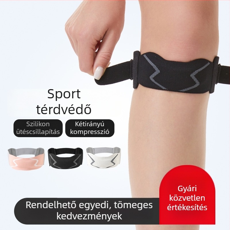 Könnyű térdszalag patella rögzítő sporthoz, futáshoz és túrázáshoz — ütéscsillapítás, kompresszió és térdvédő támogatás