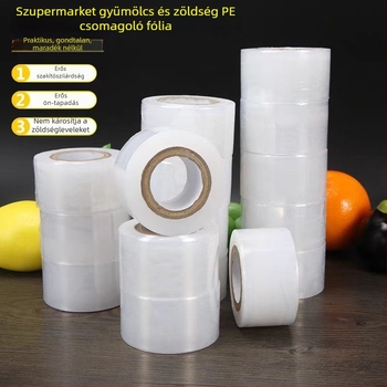 PE zöldségkötő fólia – friss zöldségek és gyümölcsök kötegelésére, nyújtott csomagoló fólia
