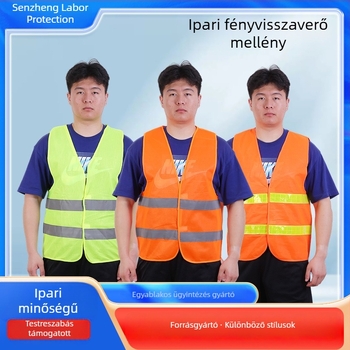 Reflektív biztonsági mellény építkezésekre és éjszakai munkához