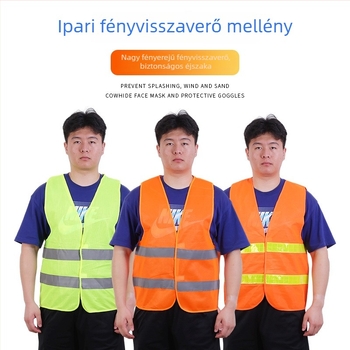 Reflektív biztonsági mellény építkezésekre és éjszakai munkához